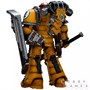 Фигурка JoyToy. Warhammer 30,000: Imperial Fists. Legion MkIII Breacher Squad Sergeant with Thunder Hammer 138625
