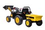Детский электромобиль трактор с ковшом и прицепом (желтый, 2WD, EVA) - HL389-LUX-YELLOW-TRAILER HL389-LUX-YELLOW-TRAILER