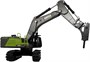 Металлический экскаватор с отбойным молотом HUI NA TOYS масштаб 1:50 - HN1723-GREEN HN1723-GREEN