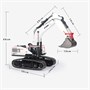 Радиоуправляемый экскаватор белый HUI NA TOYS масштаб 1:14 2.4G - HN1594-WHITE HN1594-WHITE