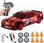 Радиоуправляемая машина для дрифта Dodge (19 см, 15 км/ч, сменные колеса, фишки) - SC24A24 SC24A24