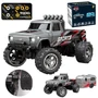 Радиоуправляемый металлический минитрак с прицепом 1:64 - HG4-80-GREY HG4-80-TRAILER-GREY