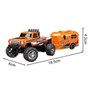 Радиоуправляемый металлический минитрак с прицепом 1:64 - HG4-80-ORANGE HG4-80-TRAILER-ORANGE