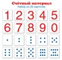 Счетный материал. Набор из 20 карточек. Цифры, числовые кружки (Математические ступеньки, 4-5 лет, 5-6 лет, 6-7 лет) 2123369927