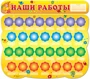 Стенд НАШИ РАБОТЫ (с пластиковым карманом и 30 пластиковых полочек для детских работ) формат А2 1638246589
