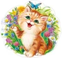 ФМ1-13698 Плакат вырубной А4. Котенок на лугу 1269891350