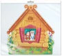 *Ф-10336 ПЛАКАТ ВЫРУБНОЙ А3 В ПАКЕТЕ. Деревенская изба - группа Персонажи сказок (блестки, в индивидуальной упаковке с европодвесом и клеевым клапаном) 892192360