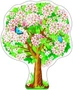 Ф-9316 Плакат вырубной А3. Яблоня весенняя (с уф-лаком)- тема Деревья 1246361435