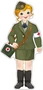 Ф-13211 Плакат вырубной А3. Санитарка (с блестками в лаке) - группа Профессии 962283965
