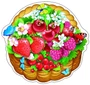 ФМ-9607 Плакат вырубной А4. Корзинка с ягодами (с блестками в лаке) - группа Ягоды 1482892835