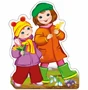 ФМ-10330 Плакат вырубной А4. Дети с весенними цветами (с блестками в лаке) 400450837