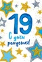 ЛН-13746 Открытки среднего формата. С Днем Рождения. 19 лет (Твин-лак) 953422810