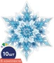 *КМ-17480 Набор украшений со скотчем. Снежинки. Двухсторонние (10 шт. в наборе) 1866810905