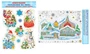 *КБН-17196 Комплект новогодних наклеек А3+. Терем с козочками (2 наклейки, серебряные блестки, многоразовые) 1727270304