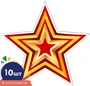 *КМ-17258 Набор украшений на скотче. Звезда патриотическая-3. Двухсторонние (10 шт. в наборе) 653875442