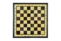 Шахматная доска малая с рамкой из янтаря 25*25 492397758