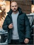 Куртка - жилетка трансформер с подогревом 2 в 1 мужская зимняя темно-синего цвета 6668TS 147219852