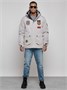 Куртка мужская зимняя с капюшоном молодежная серого цвета 88917Sr 1017265506