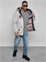 Куртка мужская зимняя с капюшоном молодежная серого цвета 88917Sr 1017265506