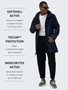 Парка спортивная мужская с капюшоном softshell темно-синего цвета 9565TS 1997182764
