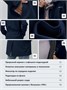 Парка спортивная мужская с капюшоном softshell темно-синего цвета 9565TS 1997182764