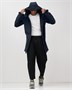 Парка спортивная мужская с капюшоном softshell темно-синего цвета 9565TS 1997182764