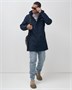 Парка спортивная мужская с капюшоном softshell темно-синего цвета 9565TS 1997182764