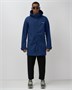 Парка спортивная мужская с капюшоном softshell синего цвета 9565S 502564017