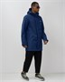 Парка спортивная мужская с капюшоном softshell синего цвета 9565S 502564017