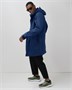 Парка спортивная мужская с капюшоном softshell синего цвета 9565S 502564017