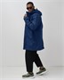 Парка спортивная мужская с капюшоном softshell синего цвета 9565S 502564017