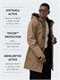 Парка спортивная мужская с капюшоном softshell бежевого цвета 9565B 22474954
