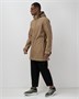 Парка спортивная мужская с капюшоном softshell бежевого цвета 9565B 22474954