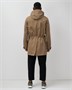 Парка спортивная мужская с капюшоном softshell бежевого цвета 9565B 22474954