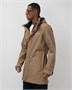 Парка спортивная мужская с капюшоном softshell бежевого цвета 9565B 22474954
