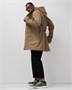 Парка спортивная мужская с капюшоном softshell бежевого цвета 9565B 22474954