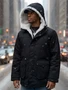 Парка мужская зимняя удлиненная с мехом черного цвета 8753Ch 456962963