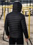 Куртка мужская гибридная стёганая с капюшоном с графеновой подкладкой черного цвета 9621_1Ch 1590478086