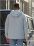 Куртка спортивная мужская зимняя с капюшоном светло-серого цвета 3222SS 1922298749