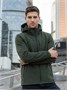 Ветровка мужская софтшелл виндстоппер с капюшоном спортивная цвета хаки 9615_1Kh 1371011803