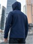 Ветровка мужская софтшелл виндстоппер с капюшоном спортивная темно-синего цвета 9615_1TS 811574848