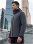 Ветровка мужская софтшелл виндстоппер с капюшоном спортивная темно-серого цвета 9615_1TC 1497079209