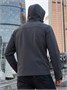 Ветровка мужская софтшелл виндстоппер с капюшоном спортивная темно-серого цвета 9615_1TC 1497079209