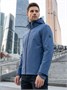 Ветровка мужская софтшелл виндстоппер с капюшоном спортивная синего цвета 9615_1S 827949418