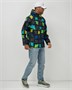 Ветровка спортивная мужская с капюшоном softshell желтого цвета 9563J 312073557