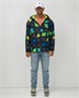 Ветровка спортивная мужская с капюшоном softshell желтого цвета 9563J 312073557