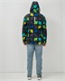 Ветровка спортивная мужская с капюшоном softshell желтого цвета 9563J 312073557