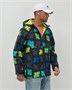Ветровка спортивная мужская с капюшоном softshell желтого цвета 9563J 312073557