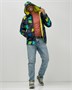 Ветровка спортивная мужская с капюшоном softshell желтого цвета 9563J 312073557