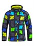 Ветровка спортивная мужская с капюшоном softshell желтого цвета 9563J 312073557